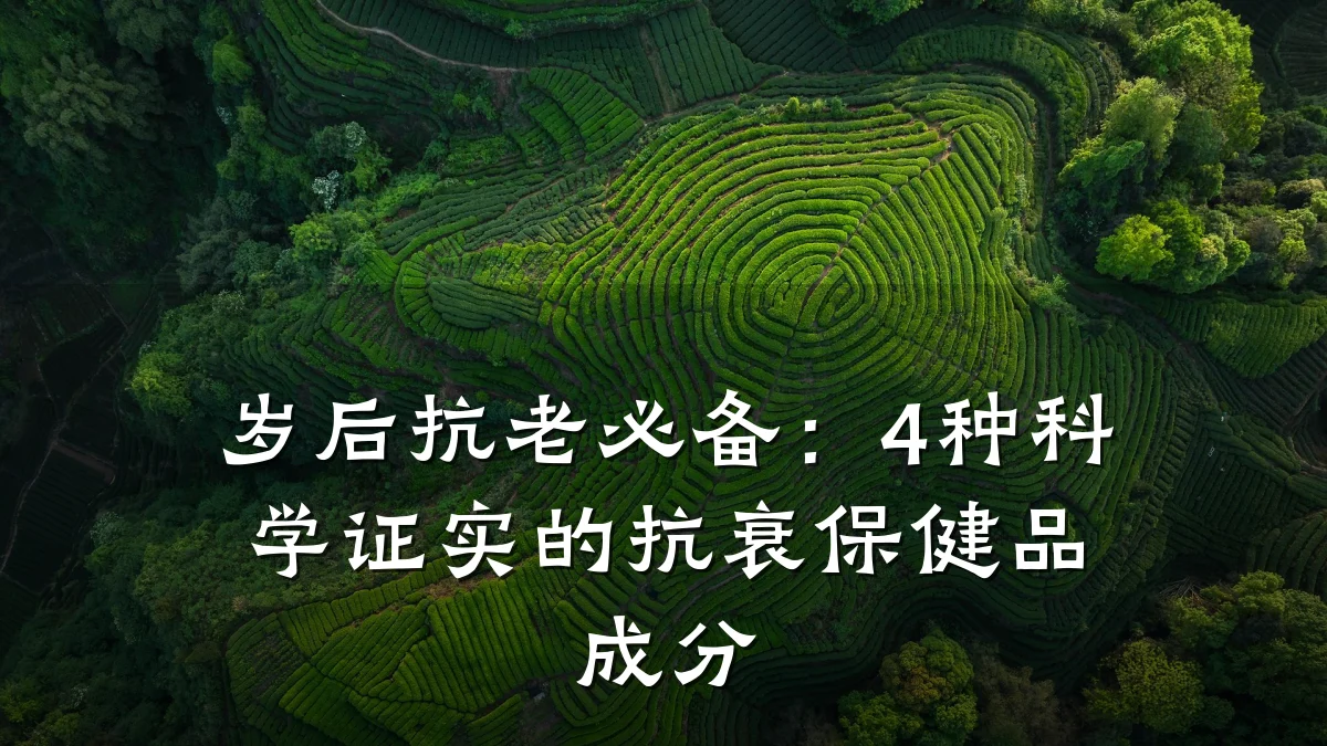 岁后抗老必备:4种科学证实的抗衰保健品成分